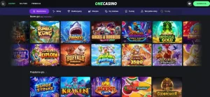 Kategorie automatów oraz gier stołowych na stronie informacyjnej One Casino